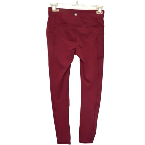 Gaiam Black Leggings Large Yoga Om Hi-Rise Sz L Moisture Wicking Pockets - Picture 5 of 5